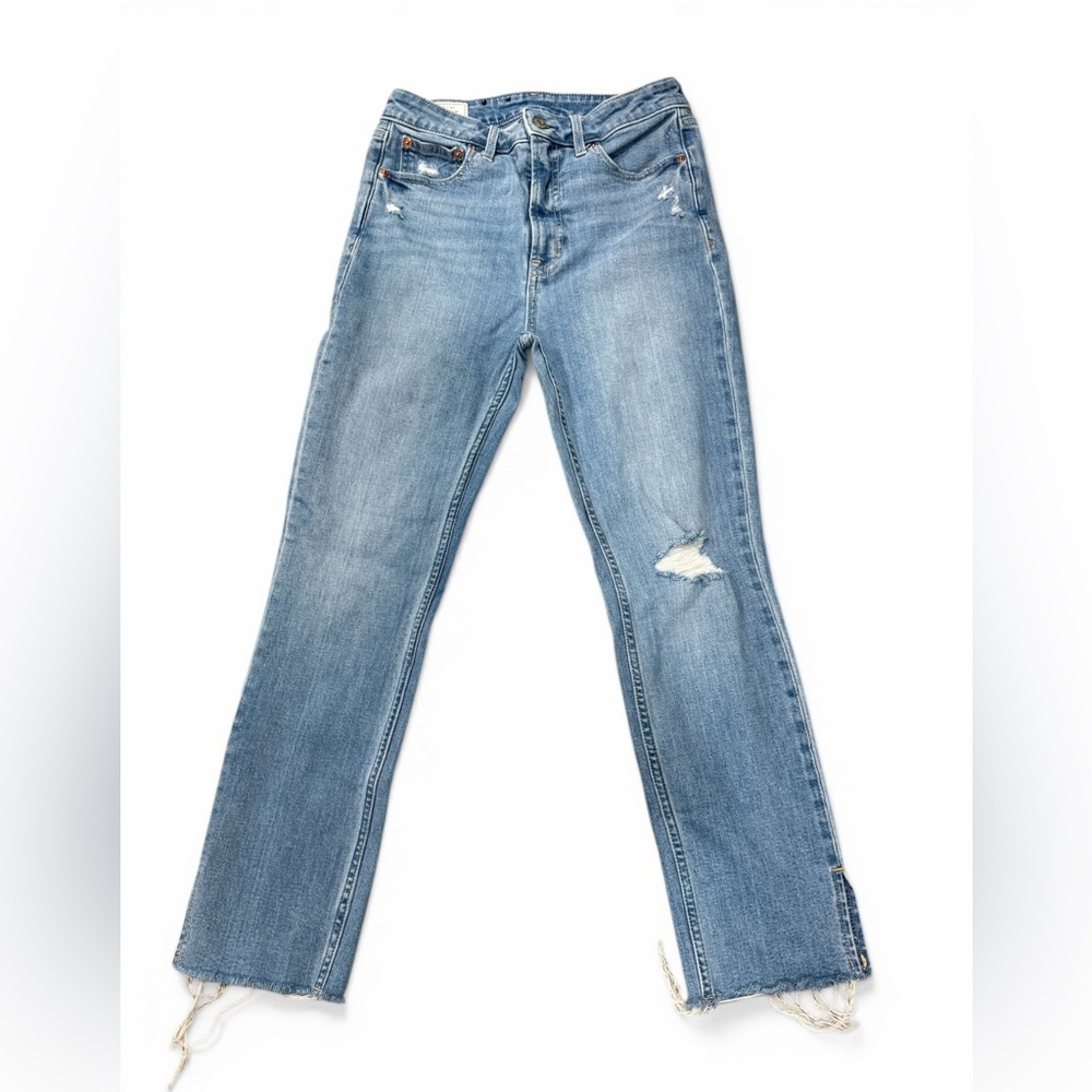 GAP Vintage Slim Sky High Side Slit Cropped Ankle Jean Women’s Dize 27 / 4 - Picture 2 of 10